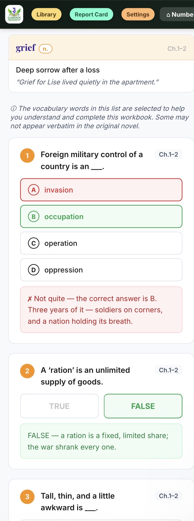 Answer questions and get instant grading with feedback